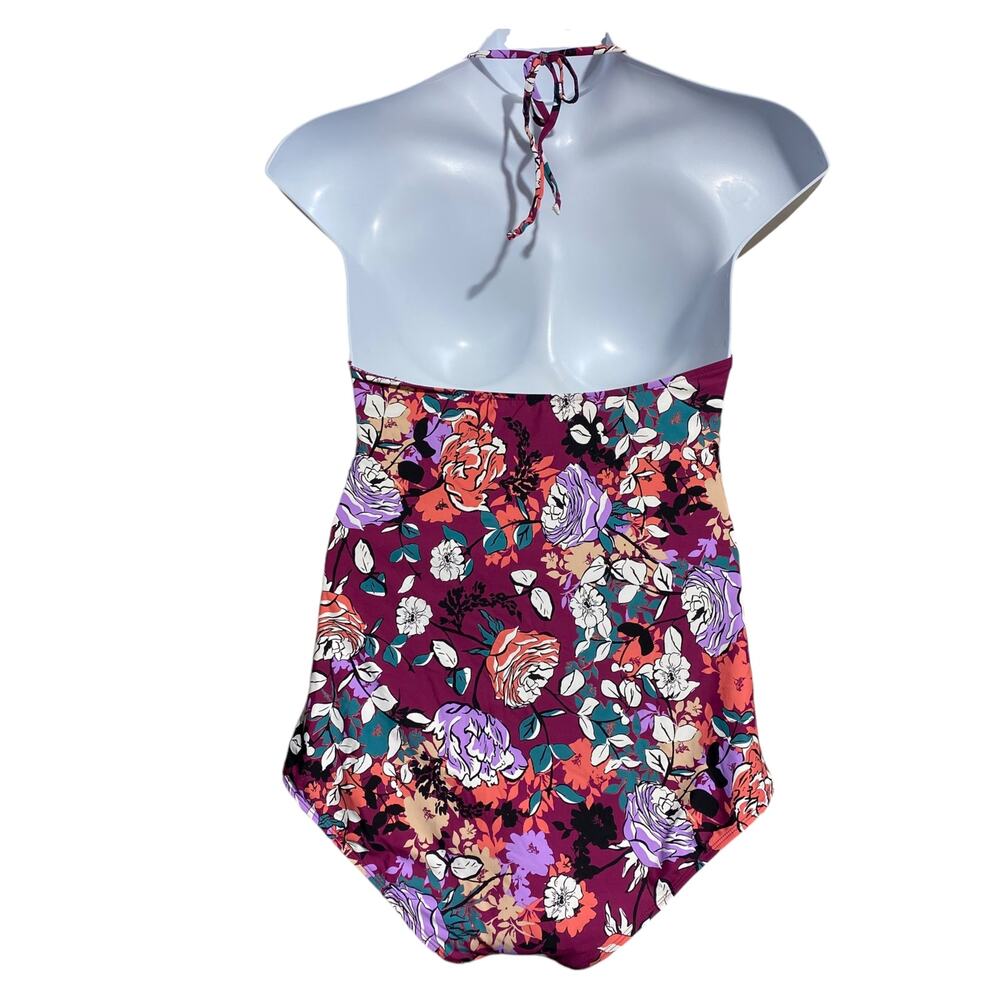 NWT Sea Angel‎ Maternity Bordeaux Blossom floral and lace one piece swimsuit XL - Picture 2 of 10